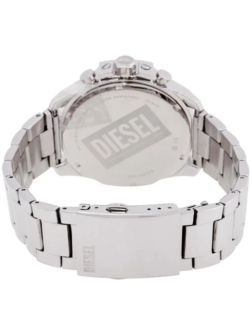 NWT Diesel Baby Chief Chronograph Quartz Silver Dial Watch